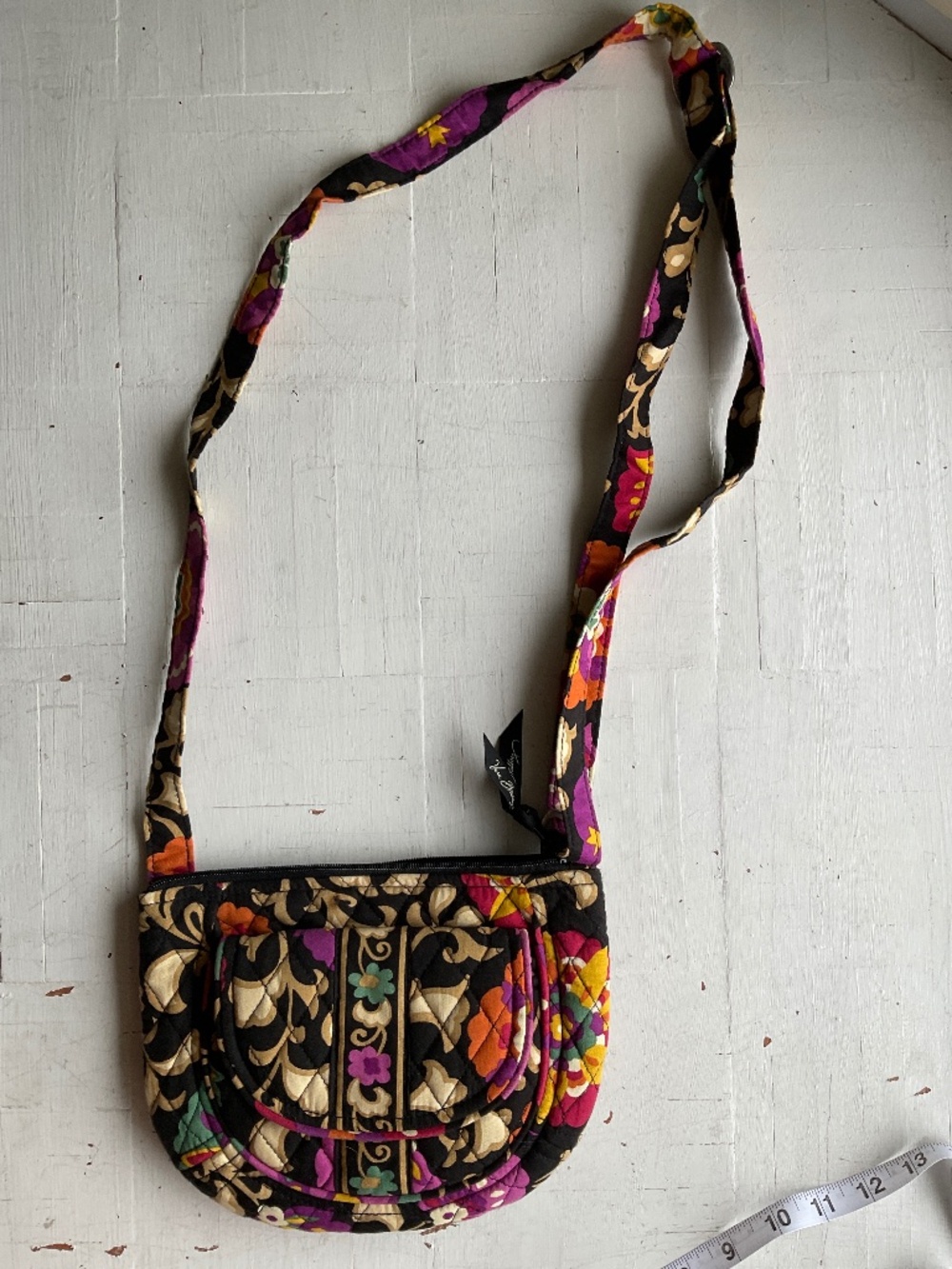 Vera Bradley Retired Suzani Floral Quilted Small Crossbody Hipster Bag